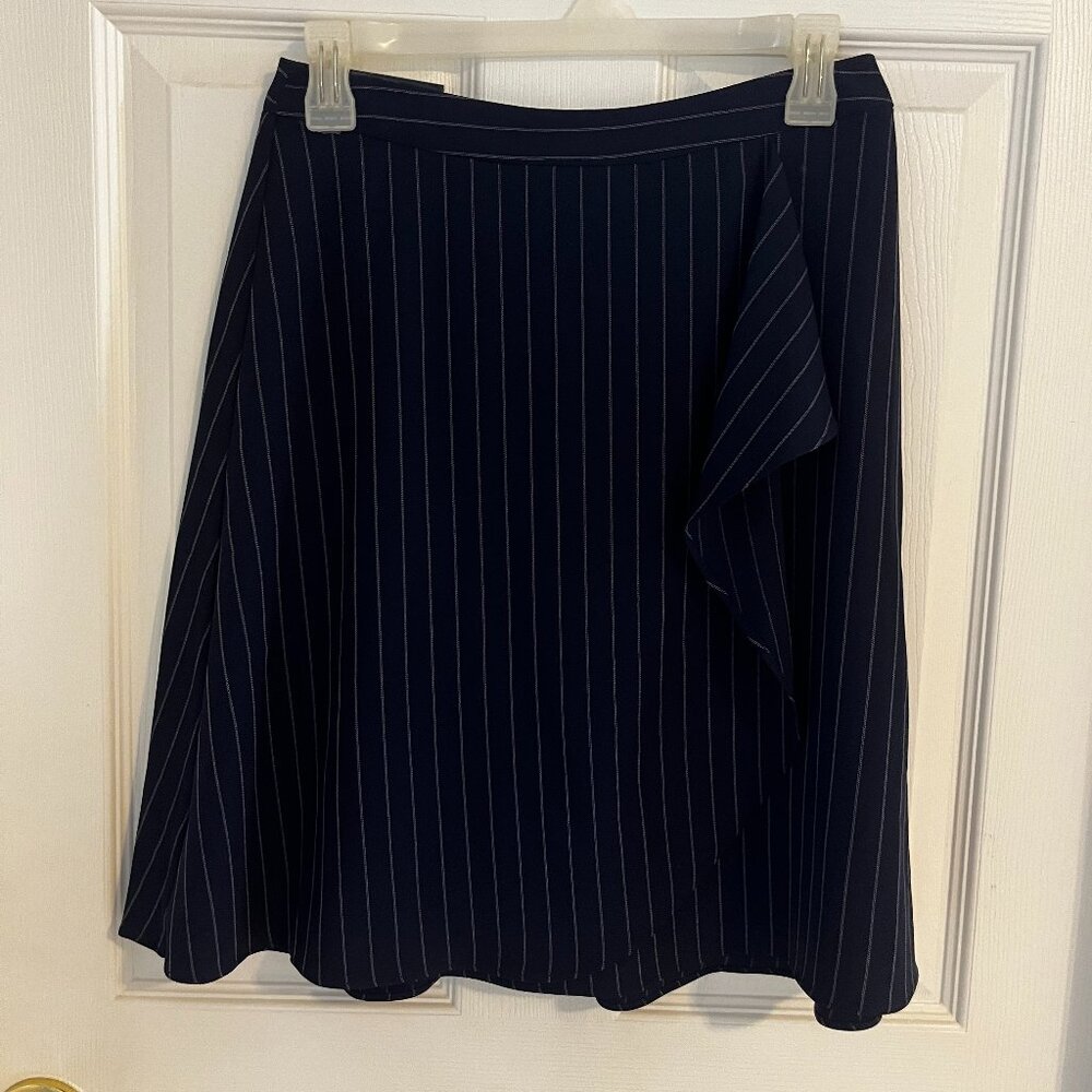 NWT Banana Republic Navy and White Striped Formal Skirt